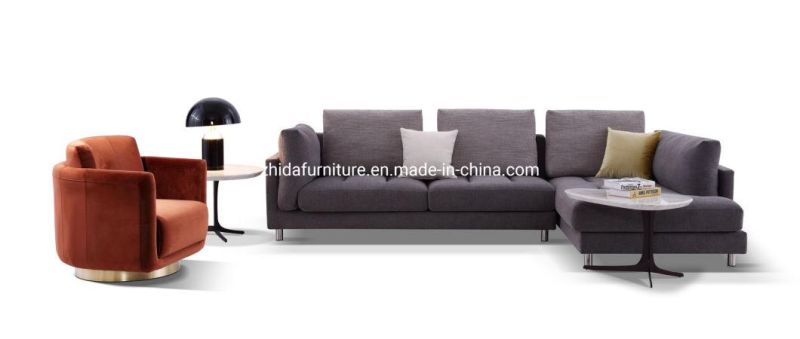Modern Home Furniture Stainless Golden Fame Loveseat Multi-Pillow Velvet Fabric Full Set Sofa