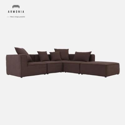 Modern Sponge Furniture Living Room Leisure L Shape Sofa with High Quality