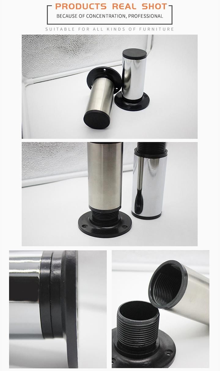 Round Adjustable Stainless Steel Furniture Legs