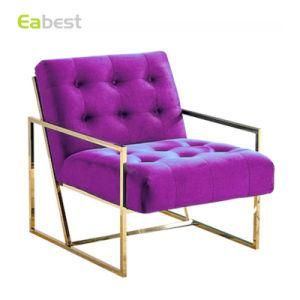 Modern Europe Style Living Room Corner Single Fabric Sofas