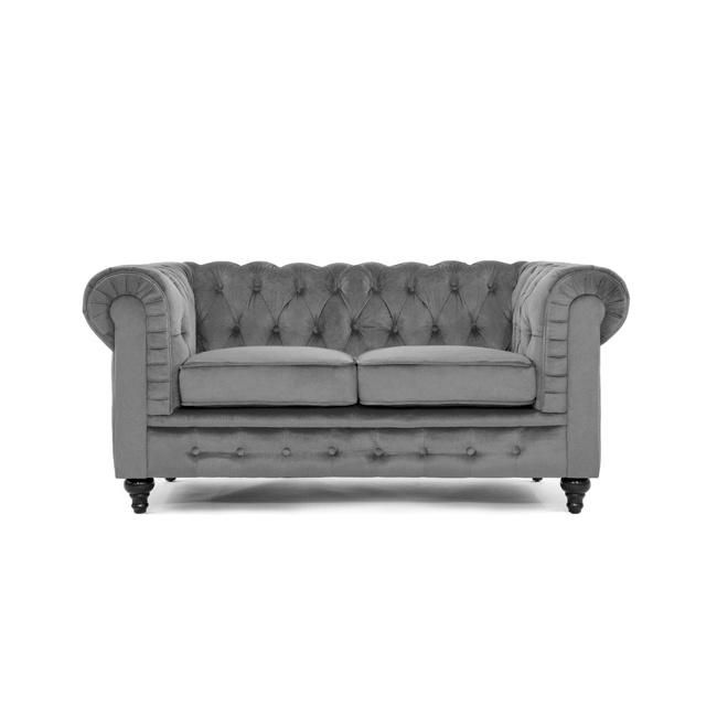 Chesterfield 2 Seats Velvet Sofa