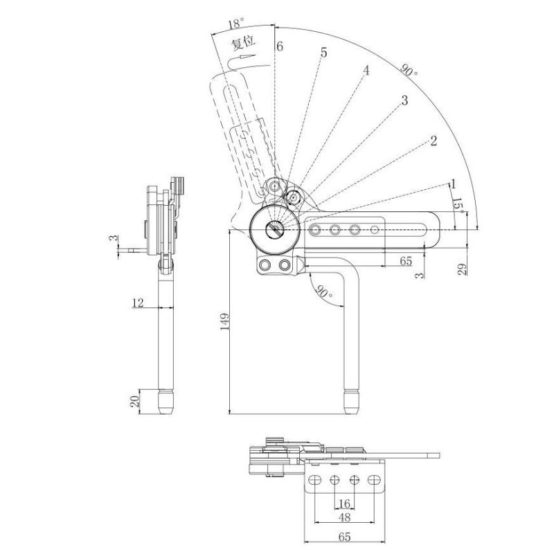 Folding sofa headrest hinge for upholstery