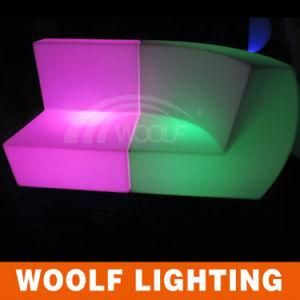 Outdoor Furniture LED Glow Plastic Bar Sofa