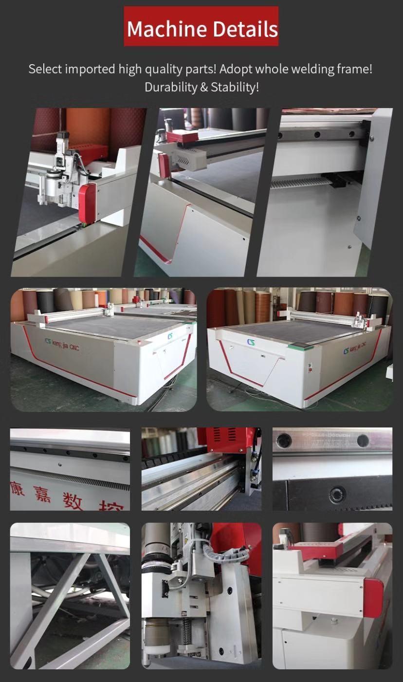 Automatic CNC Oscillating Knife Cutting Machine for Car Upholstery, Sofa, Garments, Handbag Industry