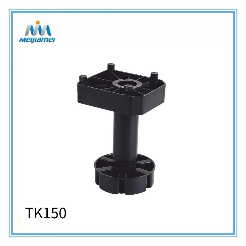 Tk150 Kitchen Adjsutable Leg for Cabinets in Black Color with Dowel