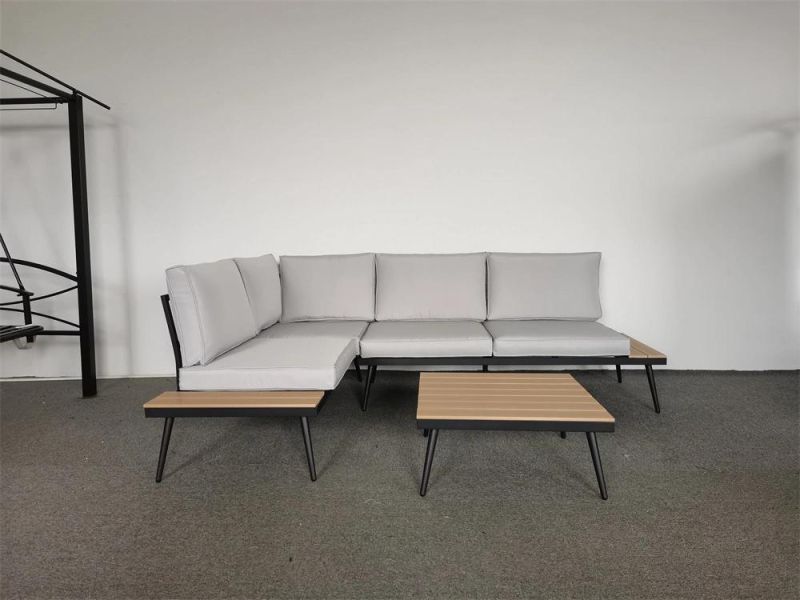 3PCS Alumi Sofa Set Garden L Shape Pario Sofa