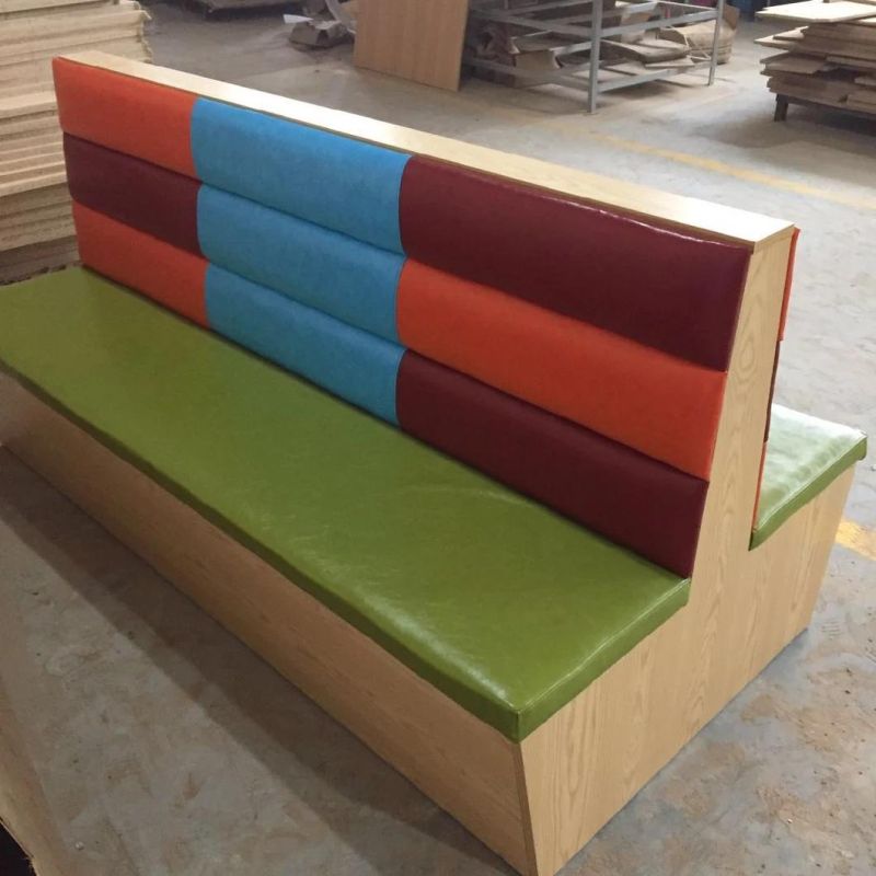 Modern Design Commercial Use Double Side Wooden Frame Home/Living Room/Restaurant/Hotel Booth Seating Sofa