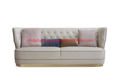 Affordable Luxury Style Stainless Steel Bottom Frame Living Sofa