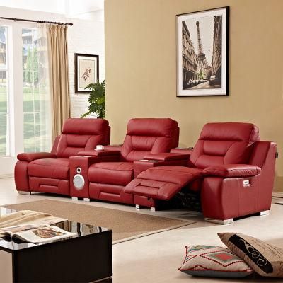 Home Theater Leather Recliner Sofa Electric Massage Function Living Room Recliner Sofa
