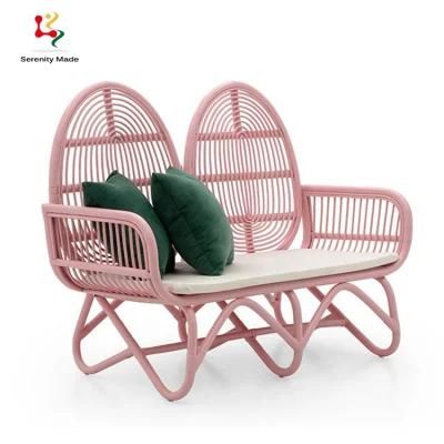 Outdoor Furniture Hotel Resort Garden Rattan Wicker Leisure Balcony Layback Living Room Two Seater Sofa