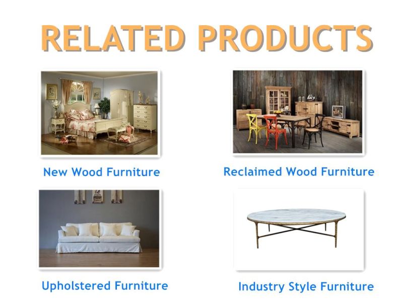 Antique Design Rustic Style Furniture Crean White Oak and Linen Shakable Leisure Sofa