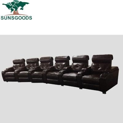 Latest Design Sofa Home Theater Wooden Sofa Design Cinema Couch Theater Recliners Sofa for Home Theatre