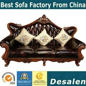 Brown Color Furniture Factory Wholesale Price Home Royal Sofa (6016)