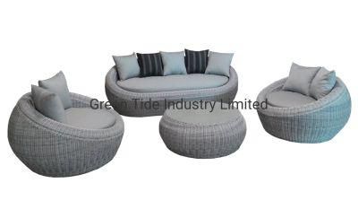 Garden Furniture Outdoor Rattan Hotel Living Room Furniture Patio Round Sofa Sets