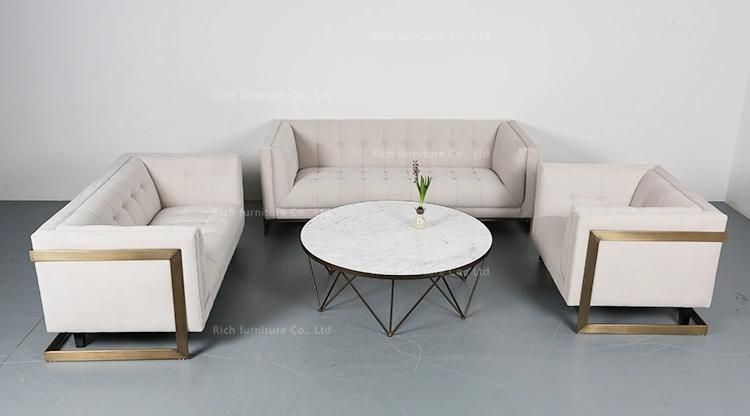 Home Modern Single Sectional Furniture Fabric Couch Living Room Sofa