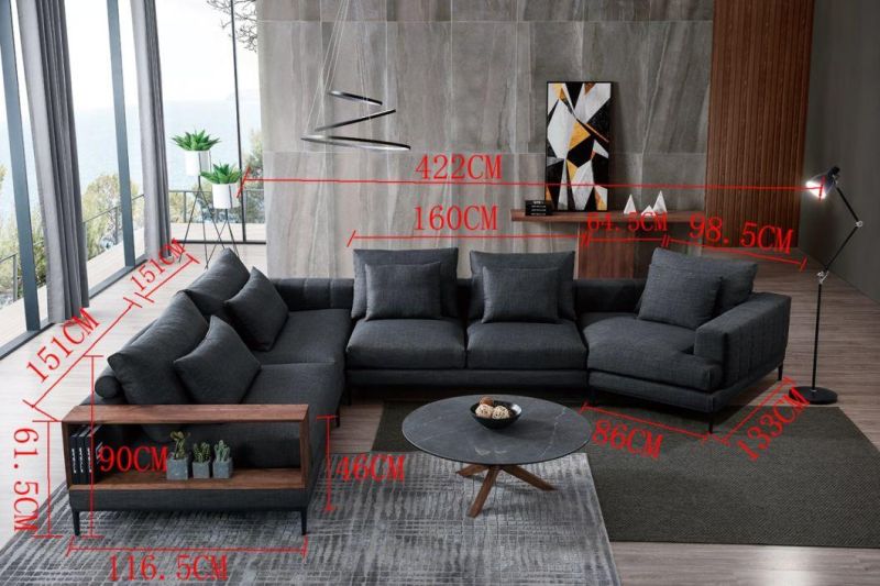 Luxury Sofa Furniture Living Room Furniture Fabric Sofa Corner Sofa GS9007