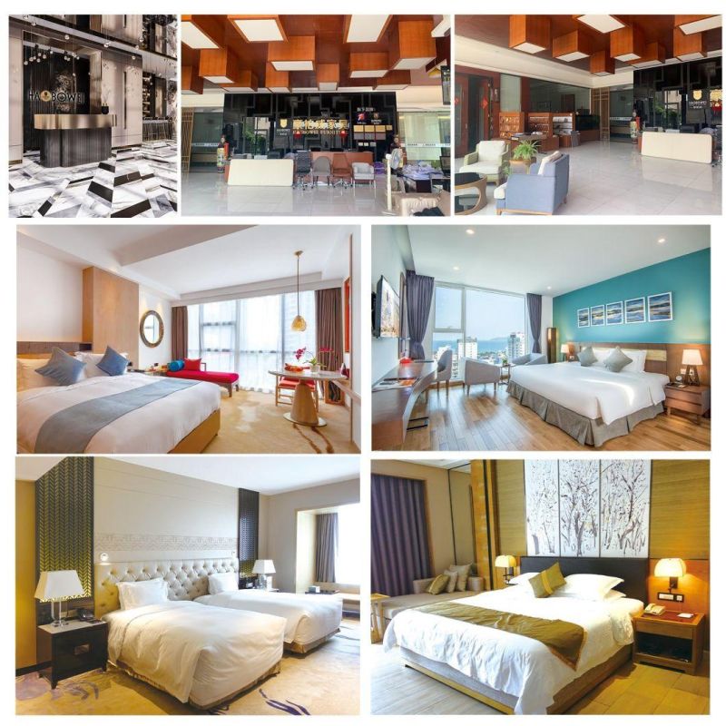 Hotel King Room Hotel Bed Sideward Sofa with Round Table
