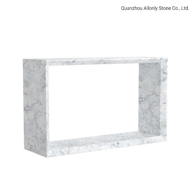 Luxury Home Entrance Long Entry Modern Marble Console Table White Hallway Stone Marble Top