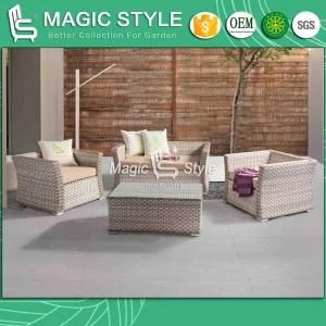 New Design Wicker Sofa Set Rattan Sofa with Cushion (Magic Style)