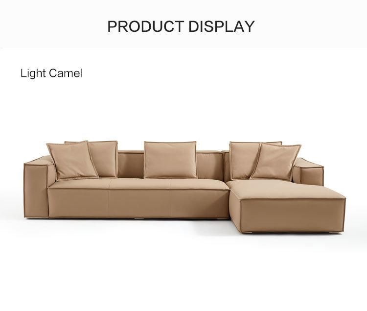 Linsy Modern Living Room Furniture Set Genuine Leather Sofa Manufacturer S240