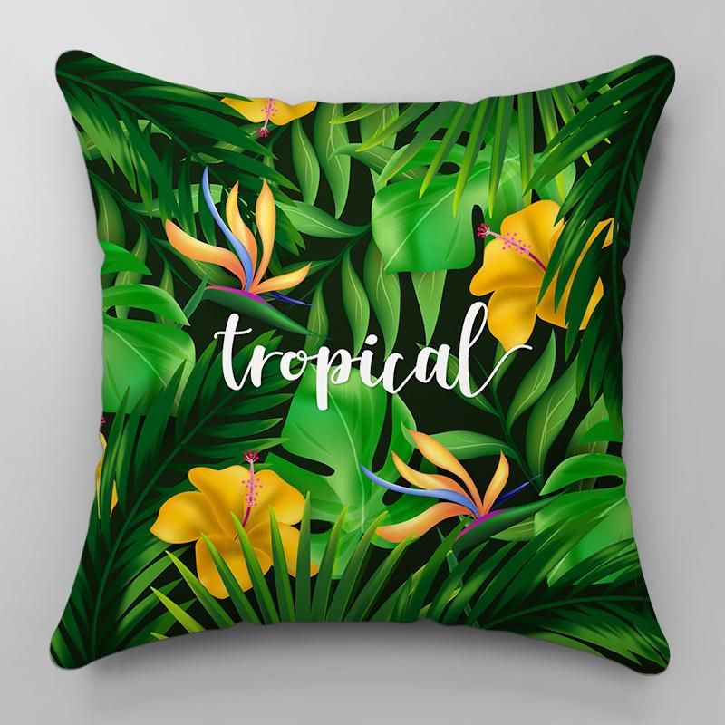 Flower Cushion Flower Pillow Green Plant Cushion Spring Throw Pillows Plush Pillow Sofa Seat Cushions Green Throw Pillows