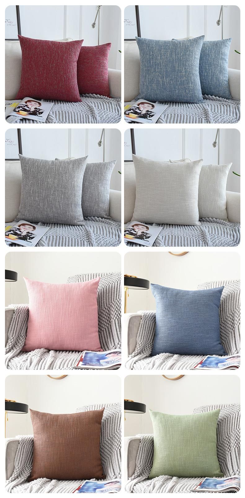 2022 New Hot Cotton and Linen Cushion Wholesale Cushion Cover for Customization