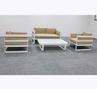 Living Room Set Aluminum Leisure Sofa Lounge Outdoor Garden Patio Hotel Furniture