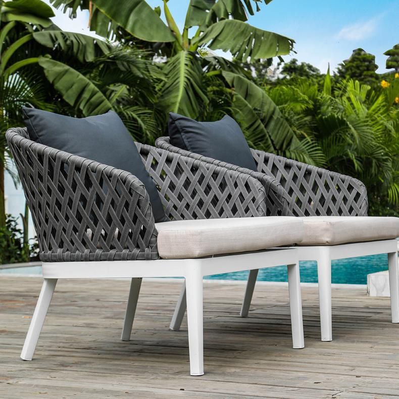 Nordic Outdoor Sofa Rattan Single Sofa Living Room Balcony Lounge Chair Hotel Furniture