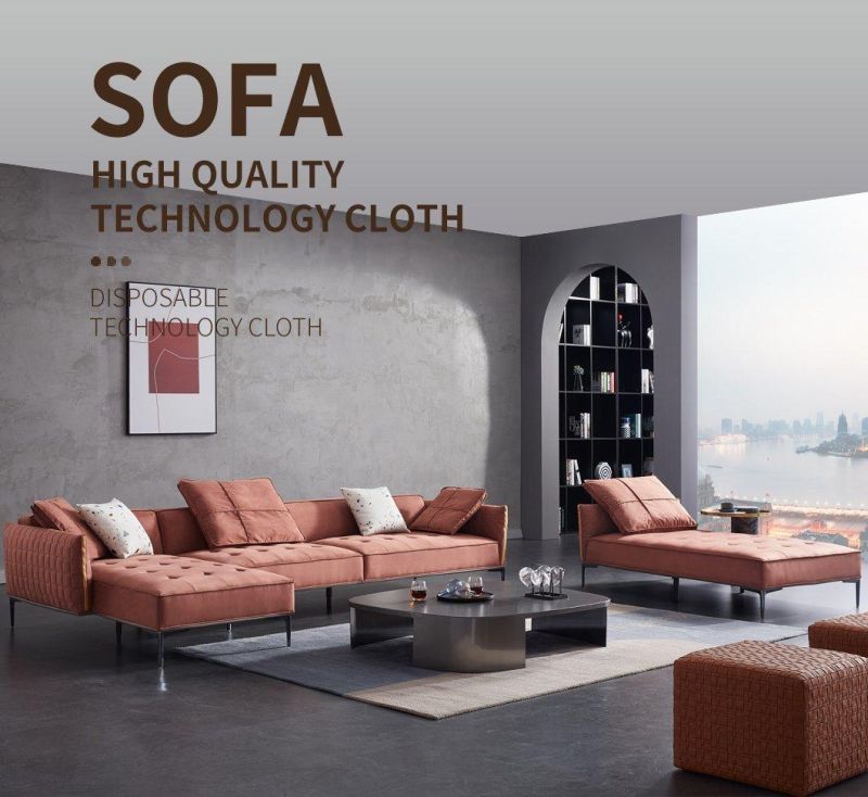 High-End Home Furniture Sectional Science and Technology Cloth Sofa Modern Sectional Sofa