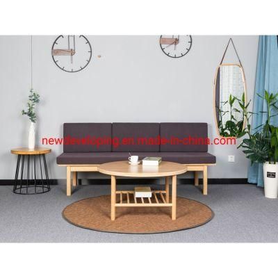 Modern Home Leisure Furniture Japanese Style Round Coffee Table /Sofa Tea Tables with Lower Shelf on Line Sales