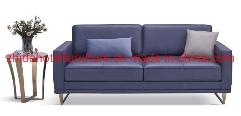 Contemporary Style Home Living Room Fabric Leather Sofa