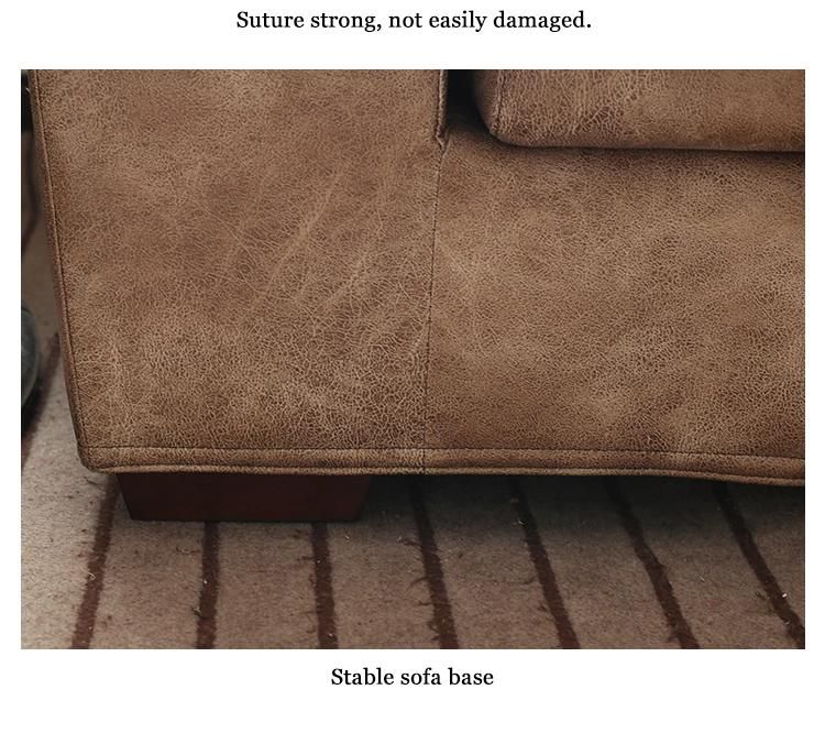 Leather L Shape Home Furniture Living Room Sofa