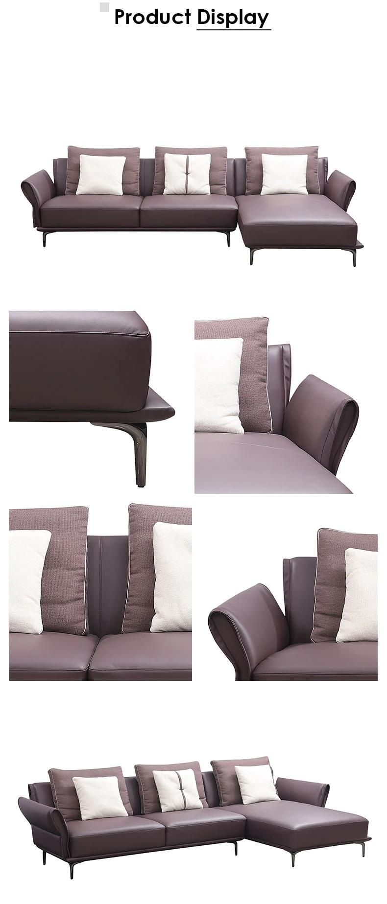 Living Room Modern Furniture European Style Genuine Leather Sofa
