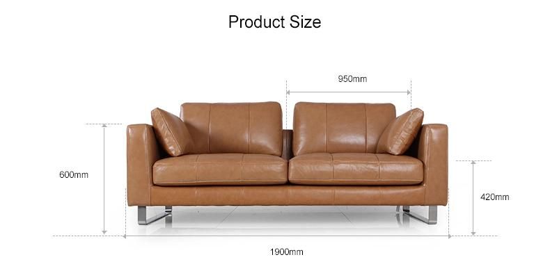 MID-Backrest Sofa Set Living Room Furniture Genuine Leather Comfortable Sofa