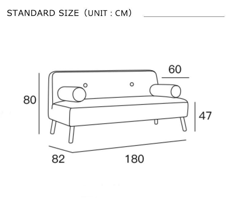 Ins Modern Living Room Furniture Top Fabric 3 Seat Sofa