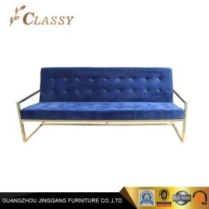 Home Furniture Modern Gold Mirror Frame Sofa for Living Room