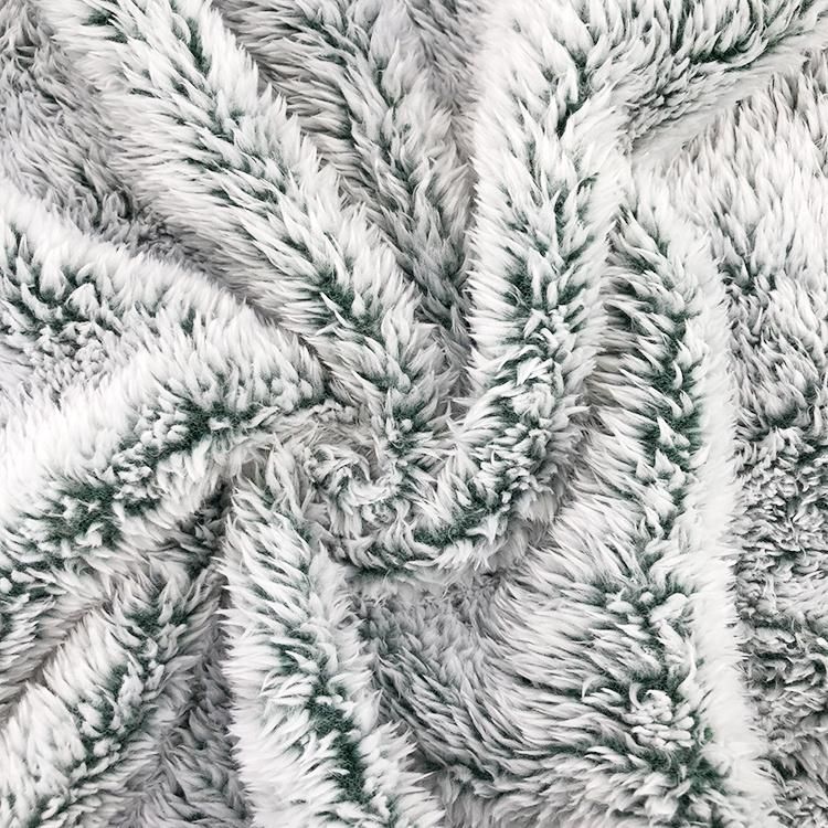 Super Soft 100% Polyester Green Plush Fuzzy Sofa Bedding Fluffy Fleece Fur Blanket