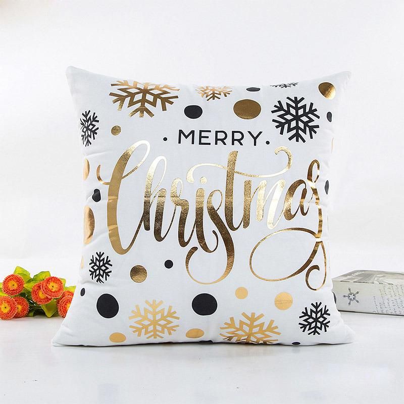 Cushion Covers Sofa Polyester Cotton Pillow Case for Christmas Xmas Decoration