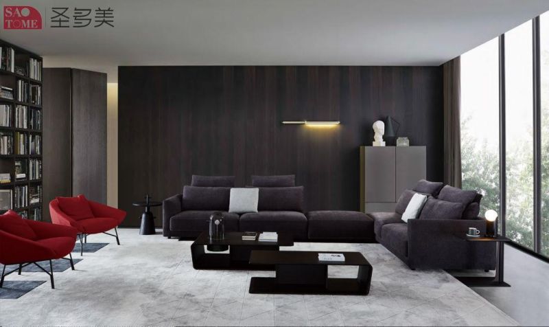 Simple Sofa Small Family Living Room Four Person Novartis Genuine Leather Sofa