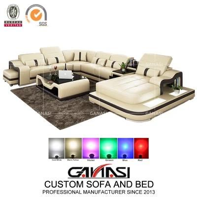Modern Furniture Corner Set Luxury Design Genuine Leather Sofa