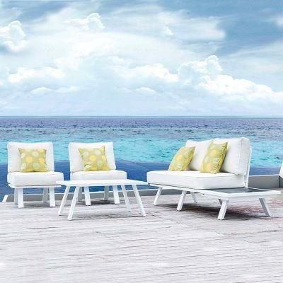 Outdoor Aluminum Sofa Set with Water Resistant Cushions