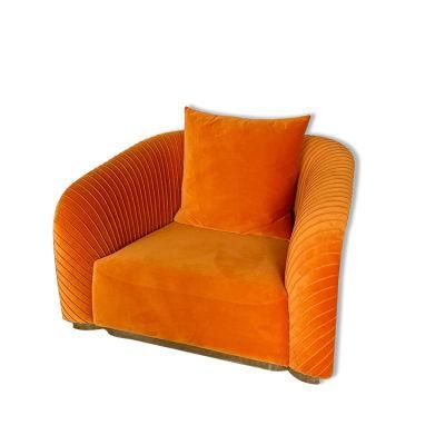 Home Furniture Living Room Fabric Single Seater Sofa Hotel Lobby Restuarant Sofa