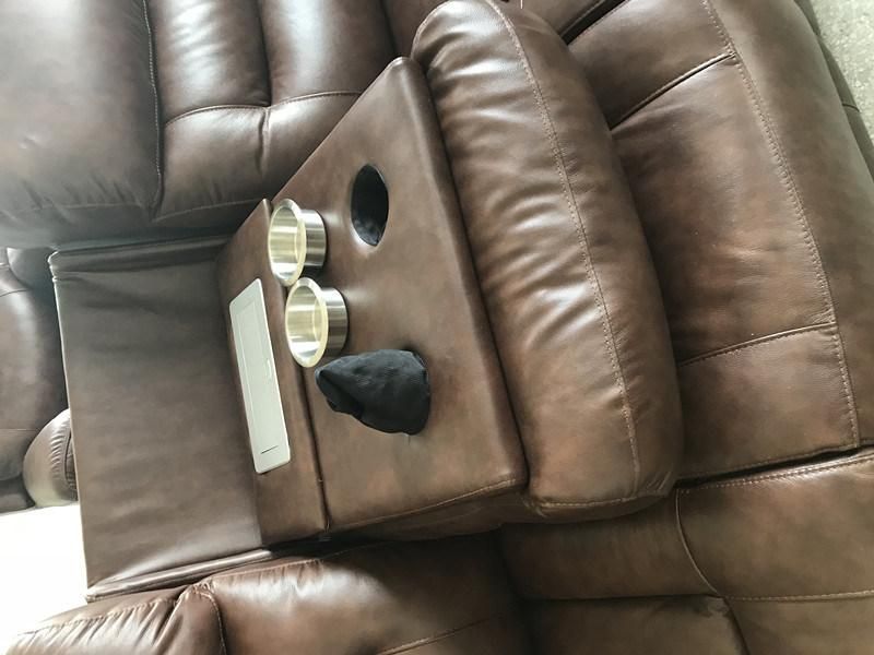 Power Genuine Leather Recliner Sofa for Living Room Furniture