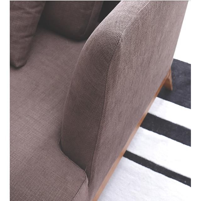 Light and Luxury Unique Design Furniture Ash Solid Wooden with Fabric Sofa for Hotel