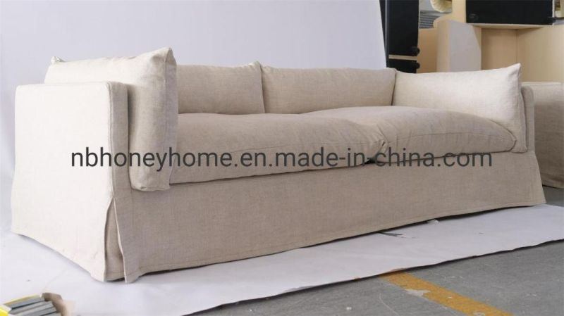 Modern Couch Living Room Sofa Fashion Classic Slip Cover 3 Seat Fabric Sofa