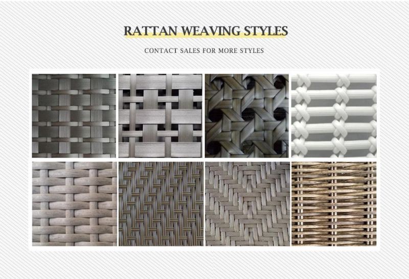 Newest Design Outdoor Chinese Aluminium UV Resistance Leisure Garden Hotel Resort Villa Home Patio Woven PE Wicker Rattan Modern Balcony Sofa