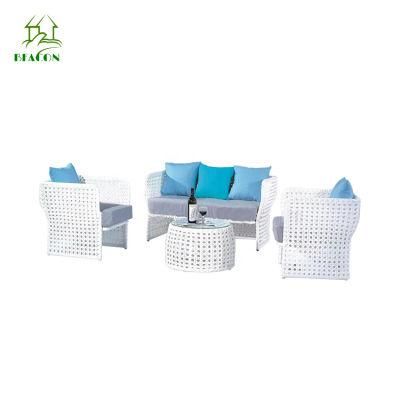 Garden Outdoor Home Patio Aluminum Weaving UV Resistance PE Rattan Wicker Hotel Resort Furniture Sofa Set