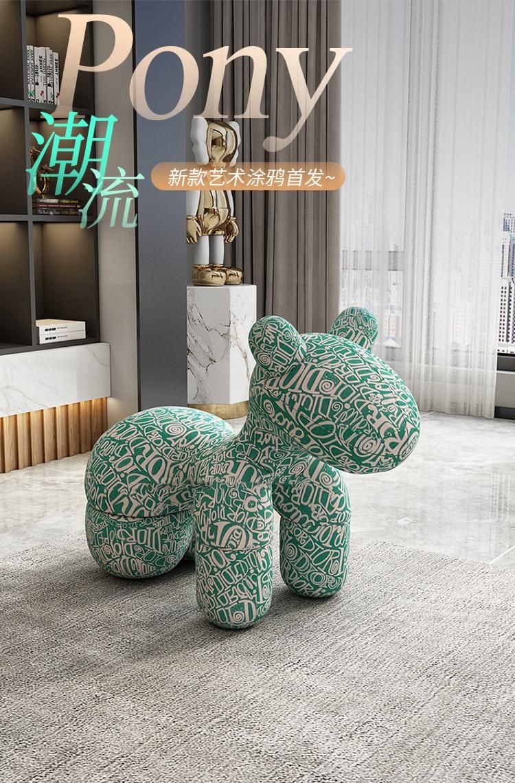 Pony Creative Chair Children′s Toy Seat Cartoon Animal Stool Sofa Chair