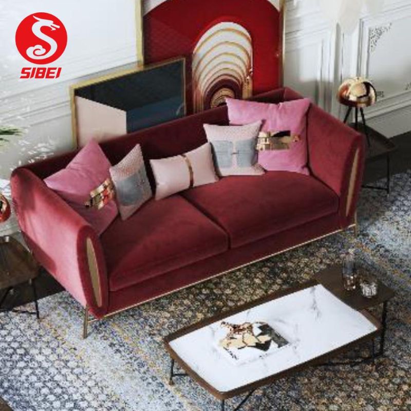 New Design Modern Style Elegant Living Room Furniture Set Leather Sofa