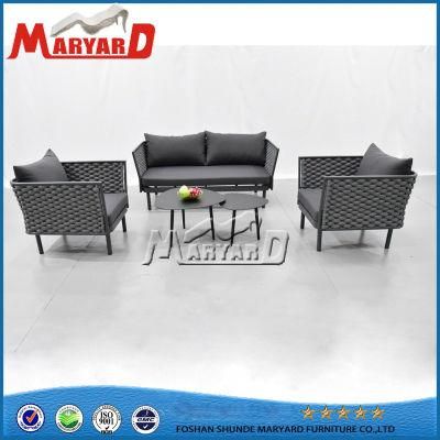 Outdoor Rope Woven Aluminum Garden Furniture Sofa Sets